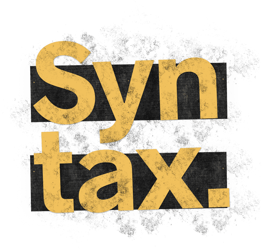 Logo for a web development podcast called Syntax
